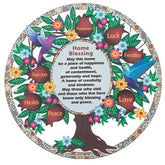 Vibrant Tree of Life wall decor angled detail